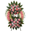 Large funeral wreath, beautiful rose, with 2 bouquets, spider and baby's breath