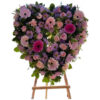 big reason heart with mixed flowers and mixed colors